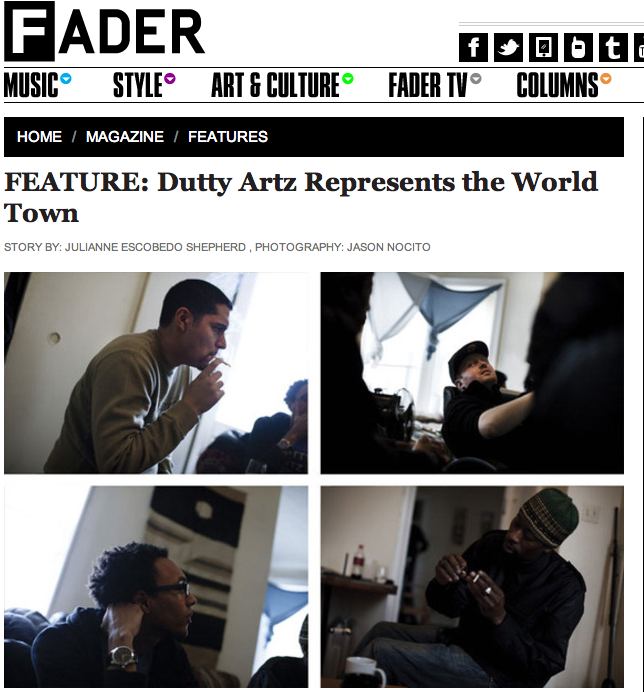 MATT SHADETEK DUTTY ARTZ FEATURE FADER MAGAZINE